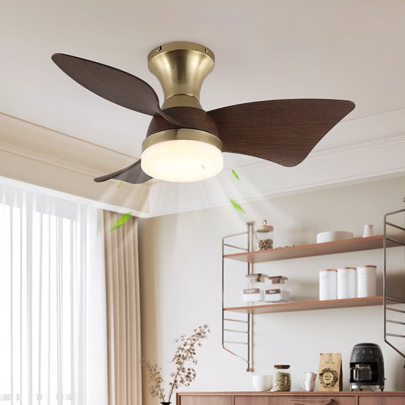 Aureon Deckenventilator mit Beleuchtung aus Holz im modernen Stil