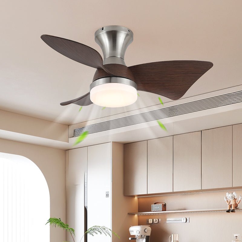Aureon Deckenventilator mit Beleuchtung aus Holz im modernen Stil