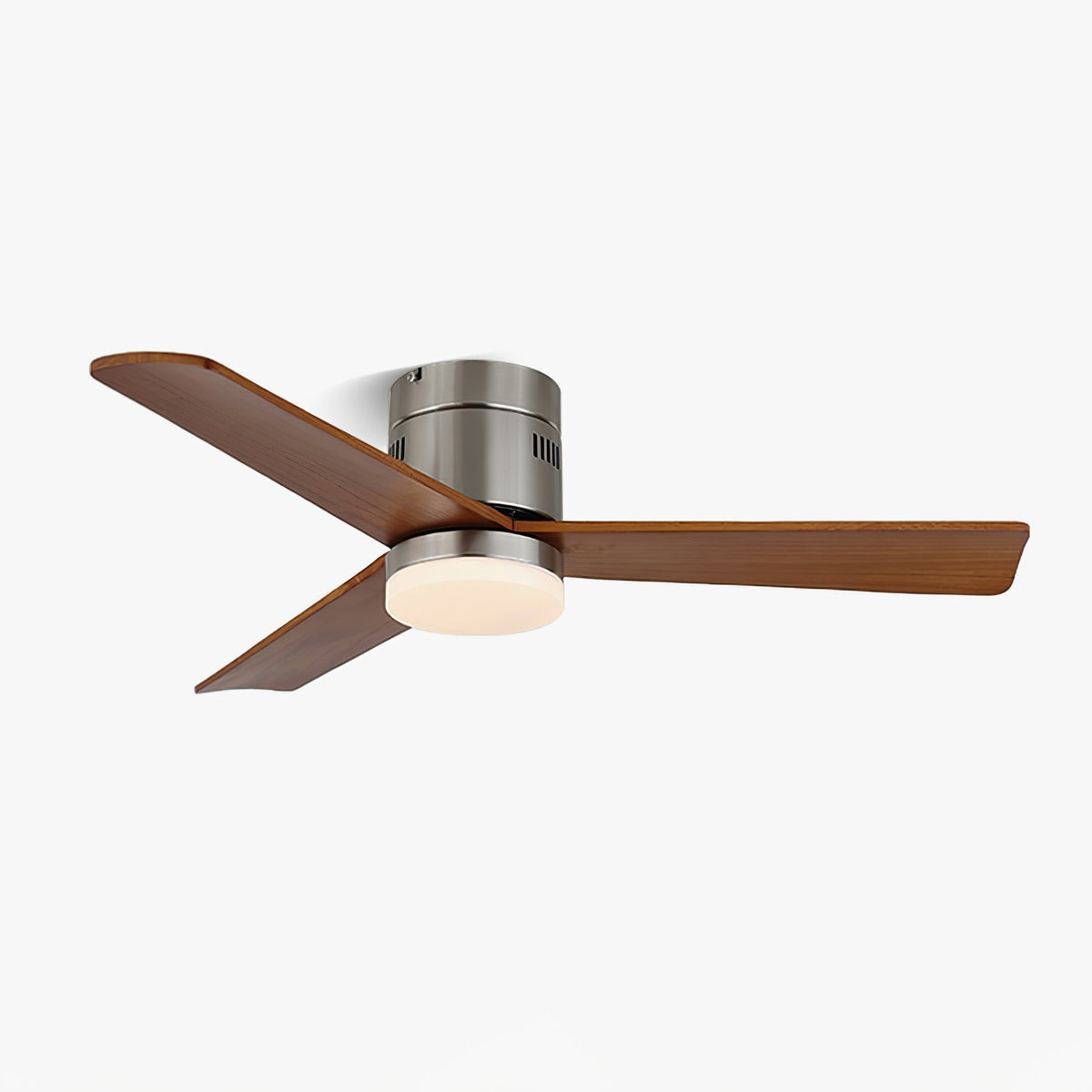 Eris Minimalistischer Deckenventilator mit Beleuchtung aus Holz