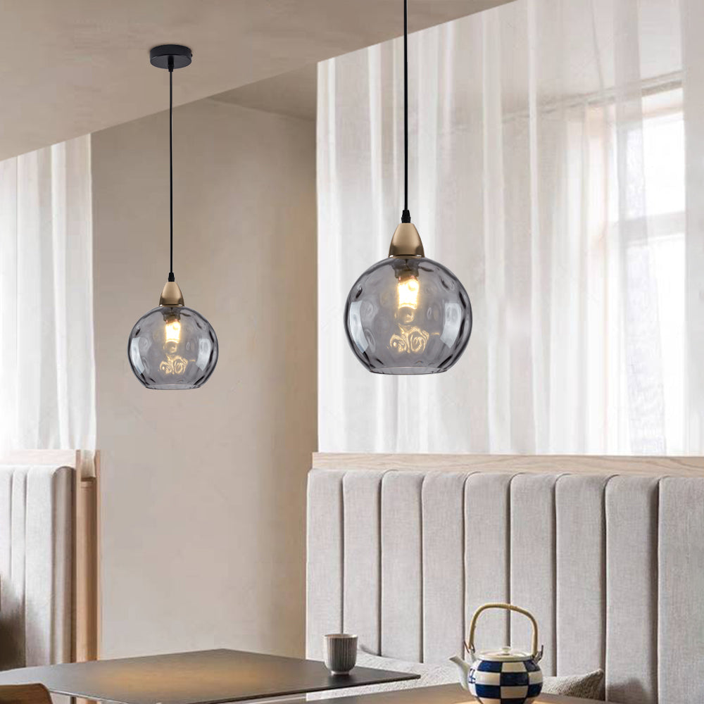 Aria Design LED Bunte Pendelleuchte Glaskugel 1 Flammig Esstisch