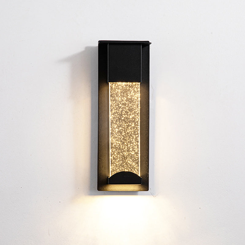 Ray Modern LED Wandleuchte Innen/Außen Gold Rechteckig Wasserdicht Metall