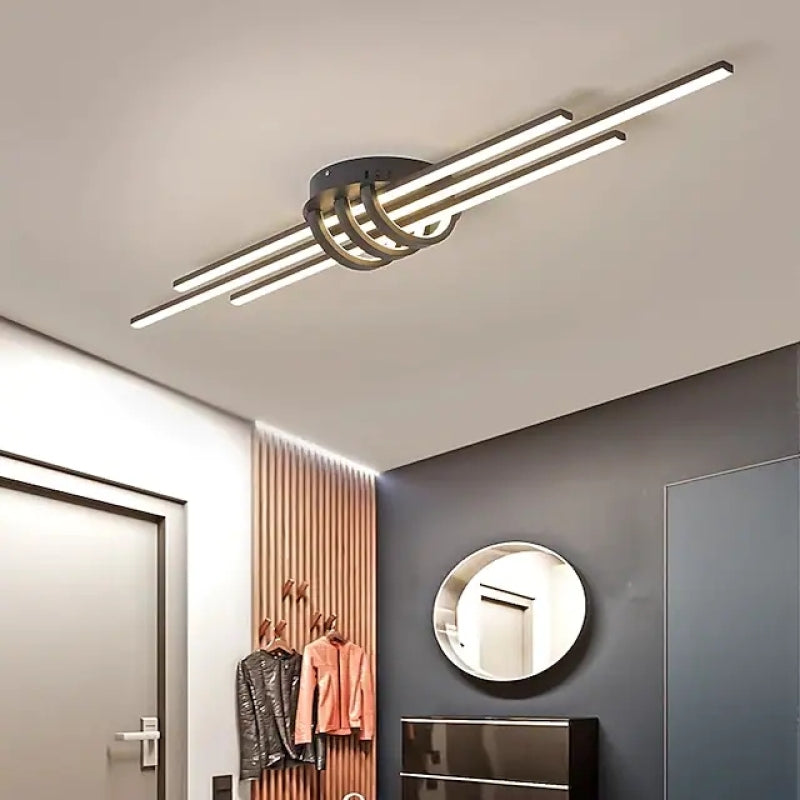 Arisha Modern LED Deckenleuchte Schwarz/Weiß Metall Wohnzimmer