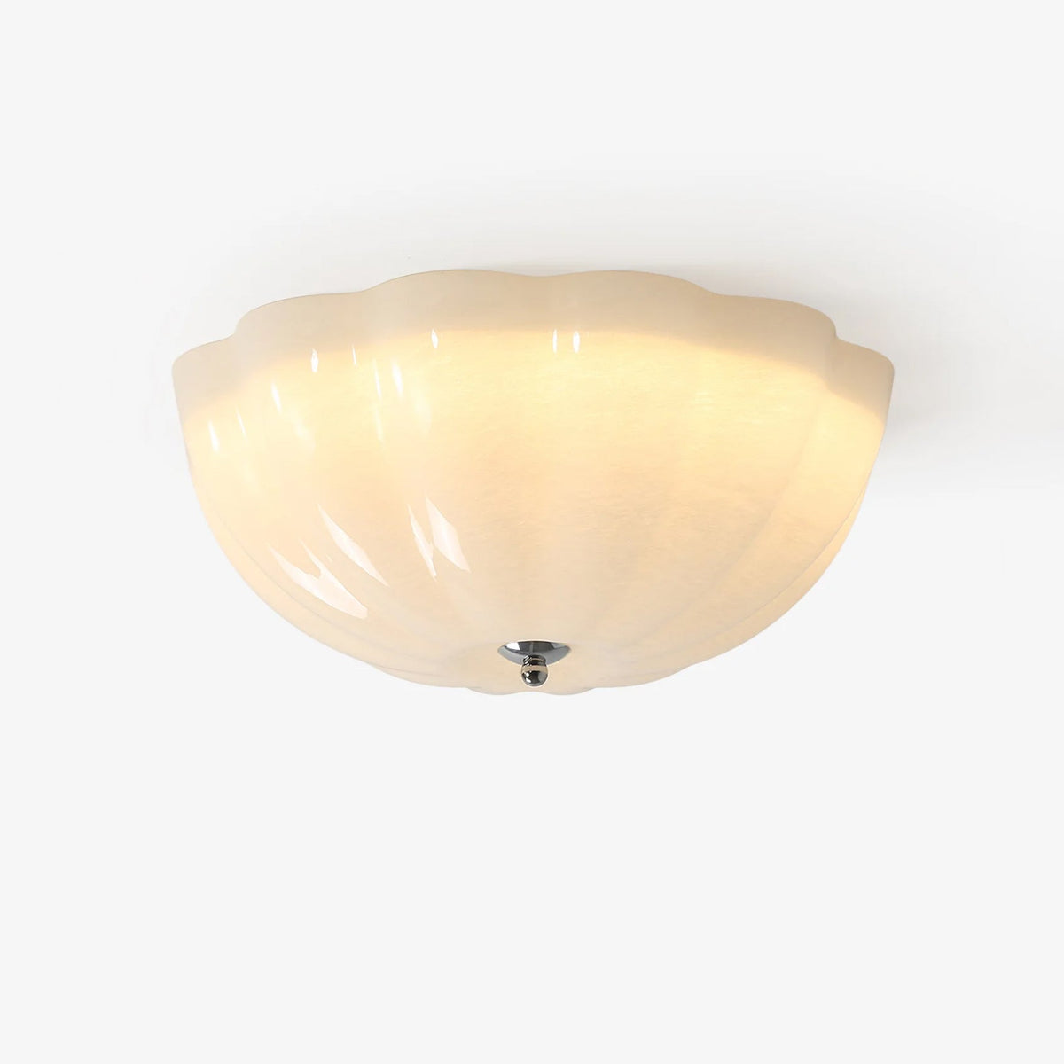 Uphaara moderne minimalistische Deckenleuchte aus Opal-Shell-Glas