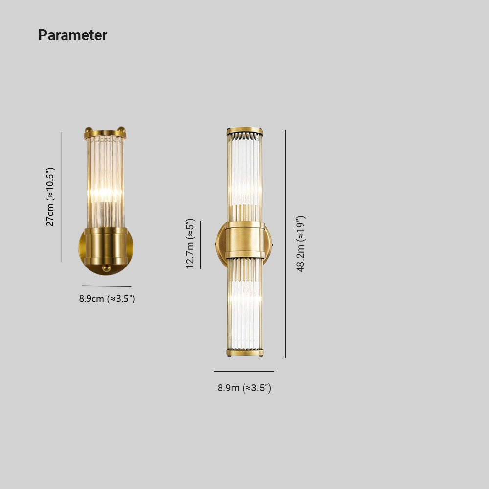 Arisha LED Wandlampe Gold Essenzimmer/Schlafzimmer Glas