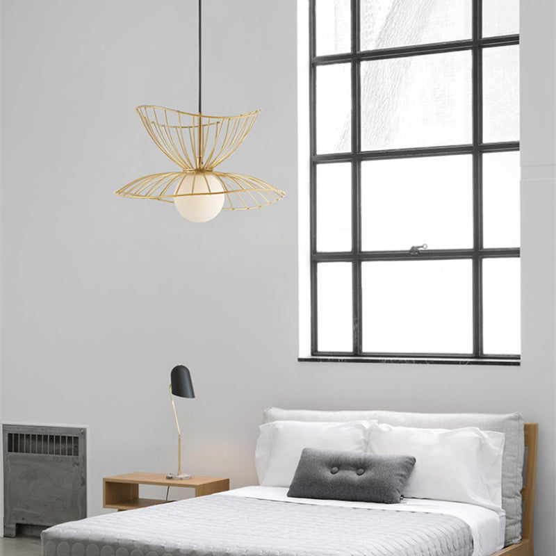 Arisha Industrial LED Pendelleuchte Schwarz/Gold Wohn/Schlaf/Esszimmer Metall