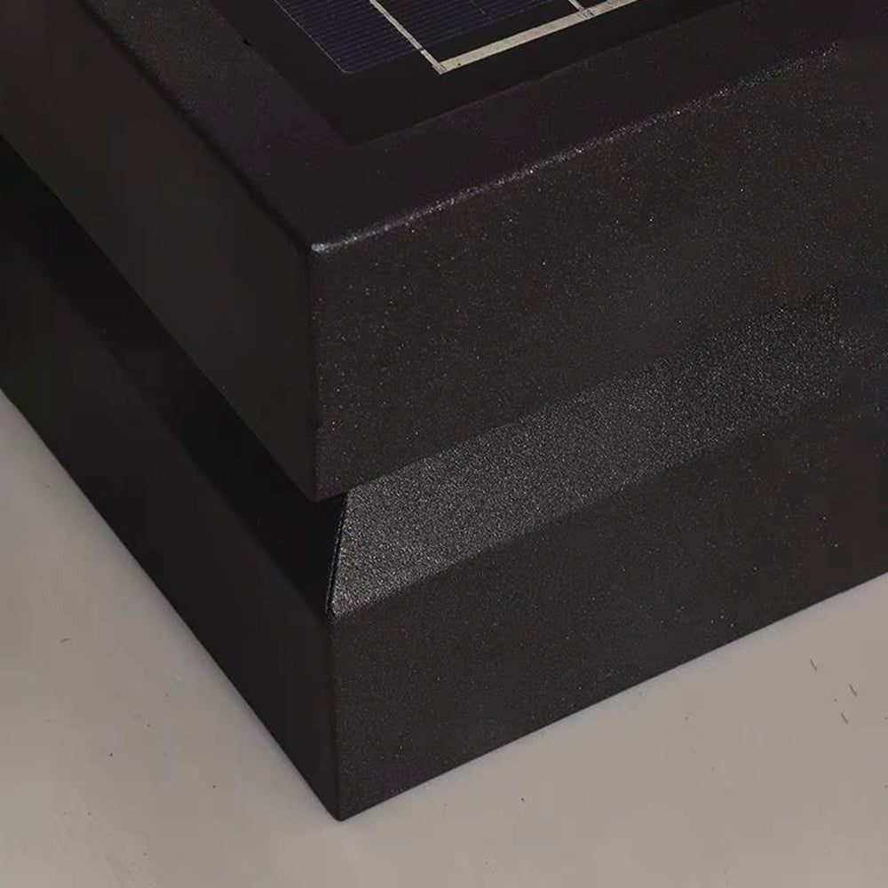 Ray Modern LED Außensokelleuchte Schwarz Garten/Balkon Solar