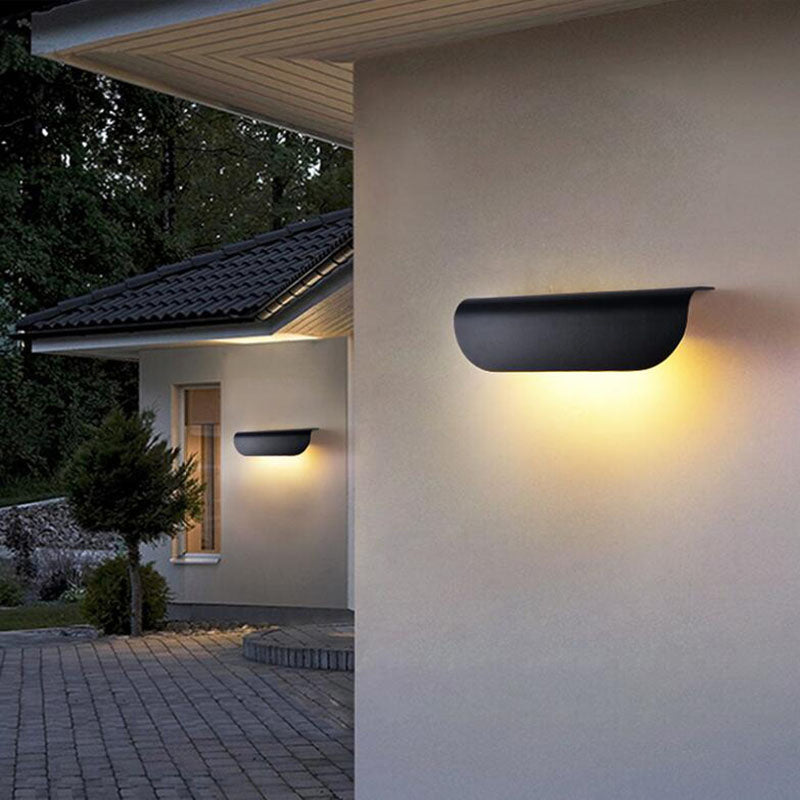 Ray Modern LED Wandleuchte Außen/Innen Weiß/Schwarz Garten/Flur