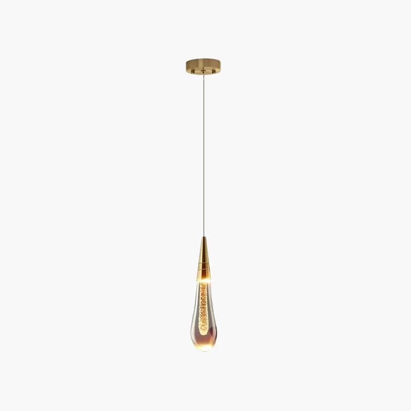 Kristy Kreative Pendelleuchte Glastropfen Gold Schlafzimmer/Esszimmer Glas