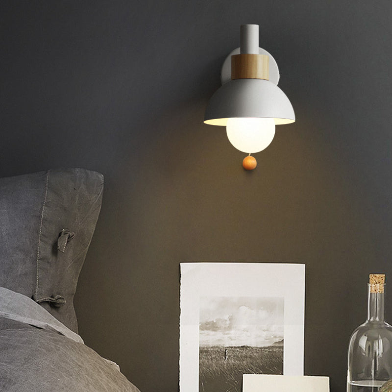 Valentina Modern LED Wandleuchte Metall Glas Schlafzimmer Weiß/Gelb/Rosa/Grün