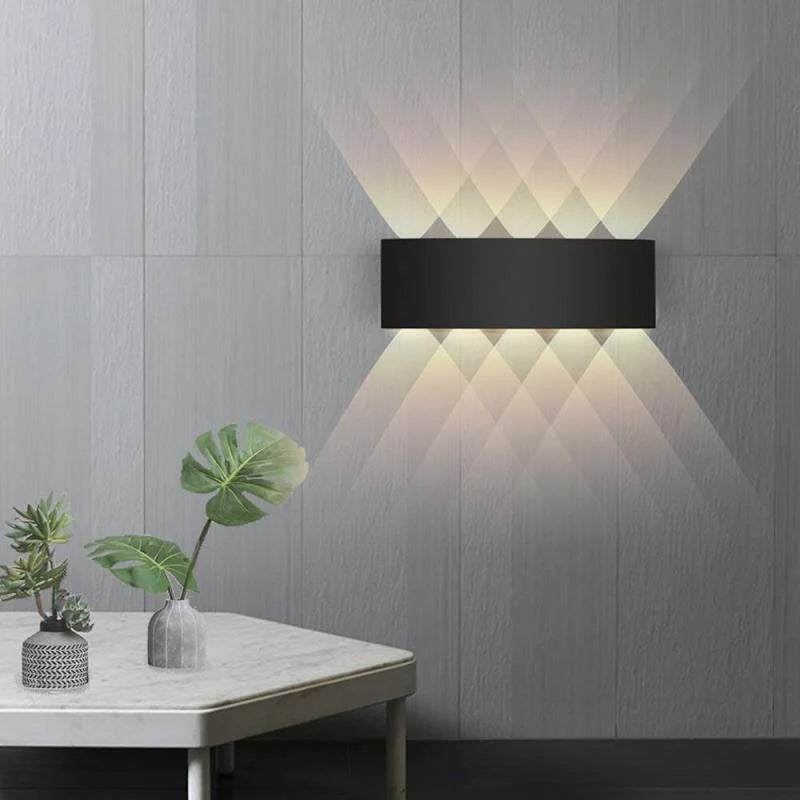 Ray  Außenwandleuchte Modern Rechteck LED  Weiß Metall Terrasse