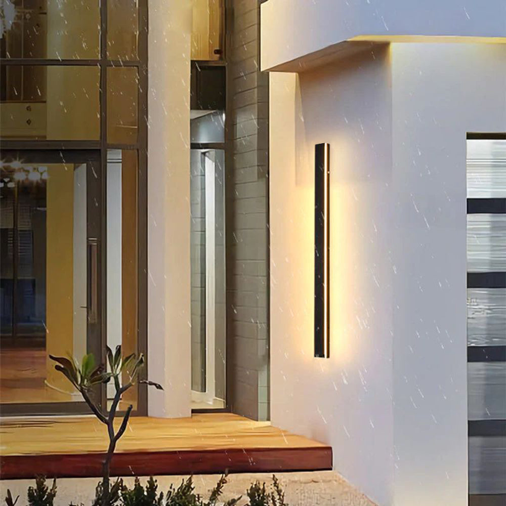 Arisha Minimalistische Wasserdichte LED Außenwandleuchte Schwarz Garten Korridor
