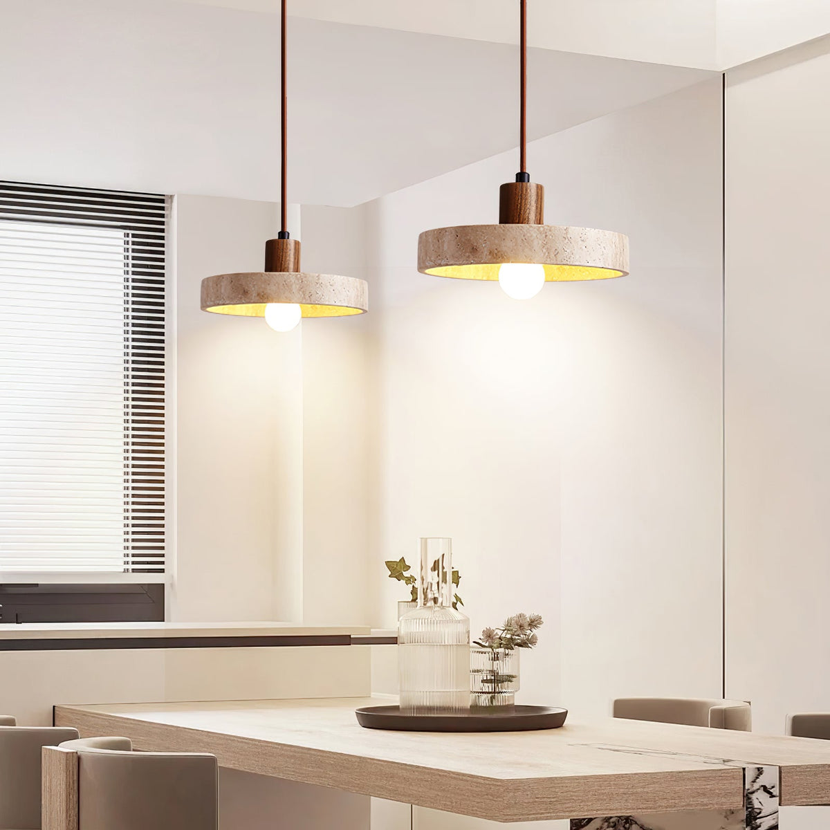 Evvynor Travertine Pendelleuchte