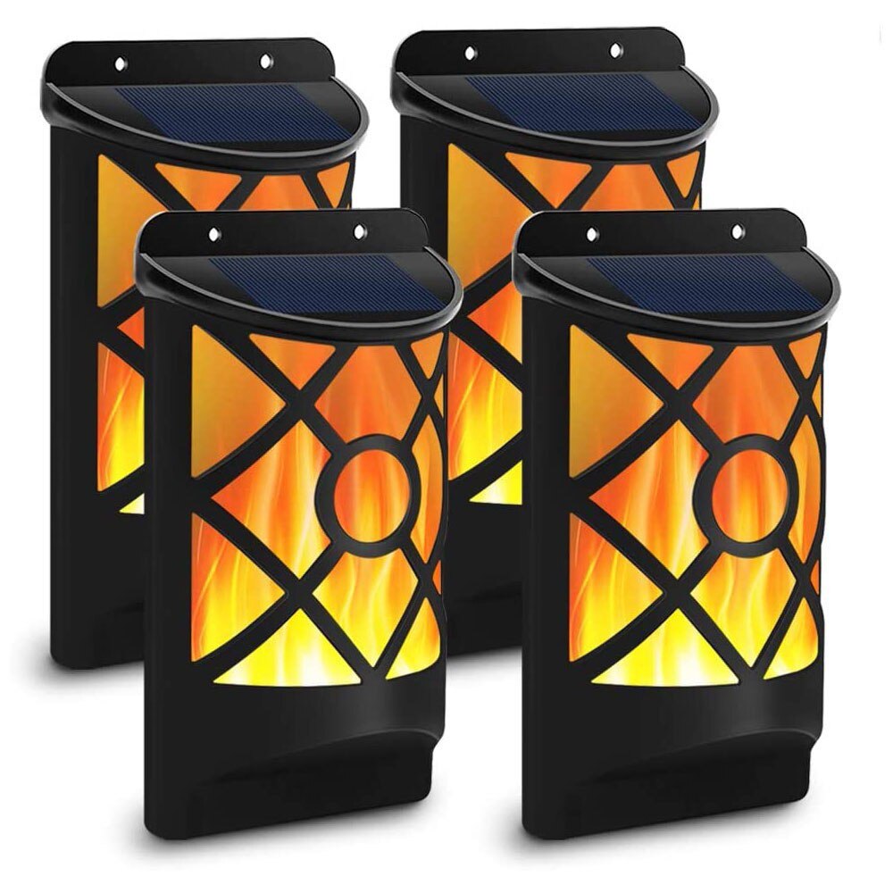 Ray Wasserdichte LED-Solarwandleuchte mit flackernder Flamme