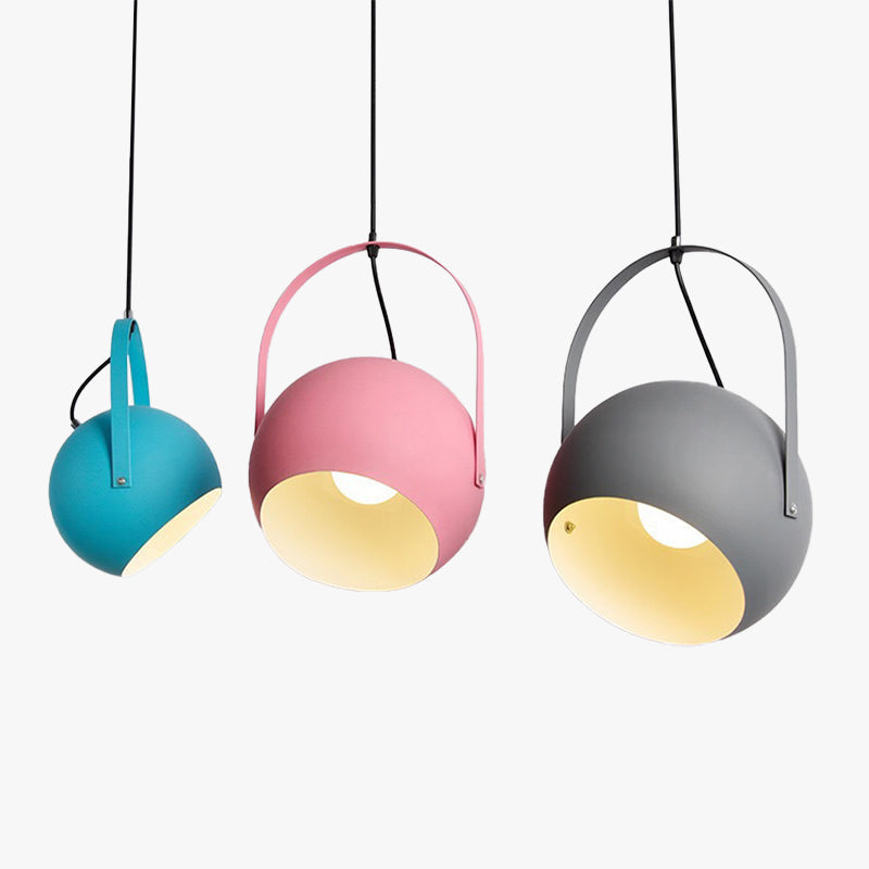 Aria  Kugel LED Pendelleuchte Gelb/Blau/Grau Esszimmer