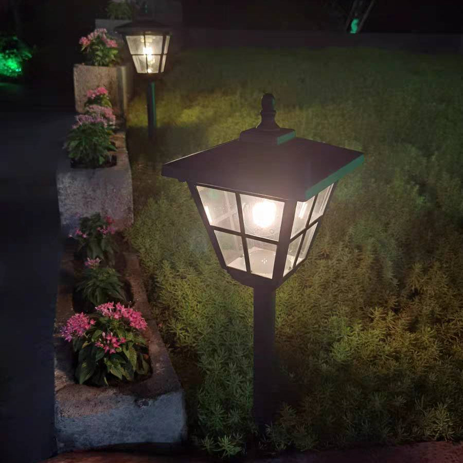 Ray Modern LED Außenleuchte Trapez Schwarz Garten/Terrasse/Balkon Metall&Acryl Solarenergie