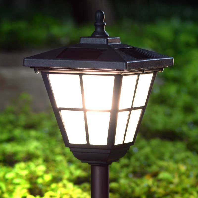 Ray Modern LED Außenleuchte Trapez Schwarz Garten/Terrasse/Balkon Metall&Acryl Solarenergie
