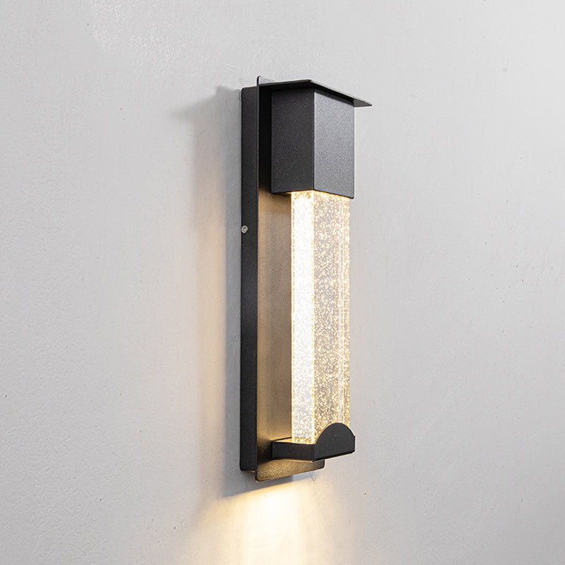 Ray Modern LED Wandleuchte Innen/Außen Gold Rechteckig Wasserdicht Metall