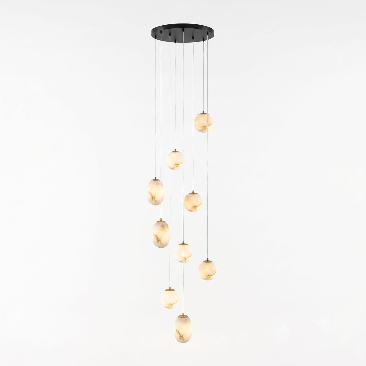 Norik Minimalistische Pendelleuchte aus Alabaster
