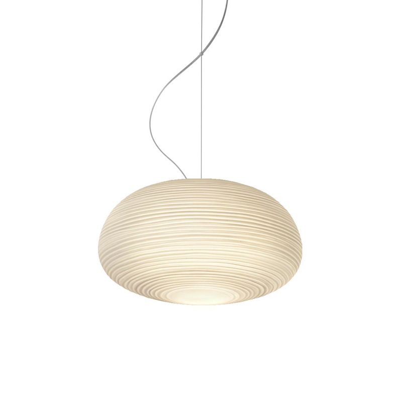 Ritta Designer Einfache LED Pendelleuchte Weiß Schlafzimmer Glas/Metall 3 Größen