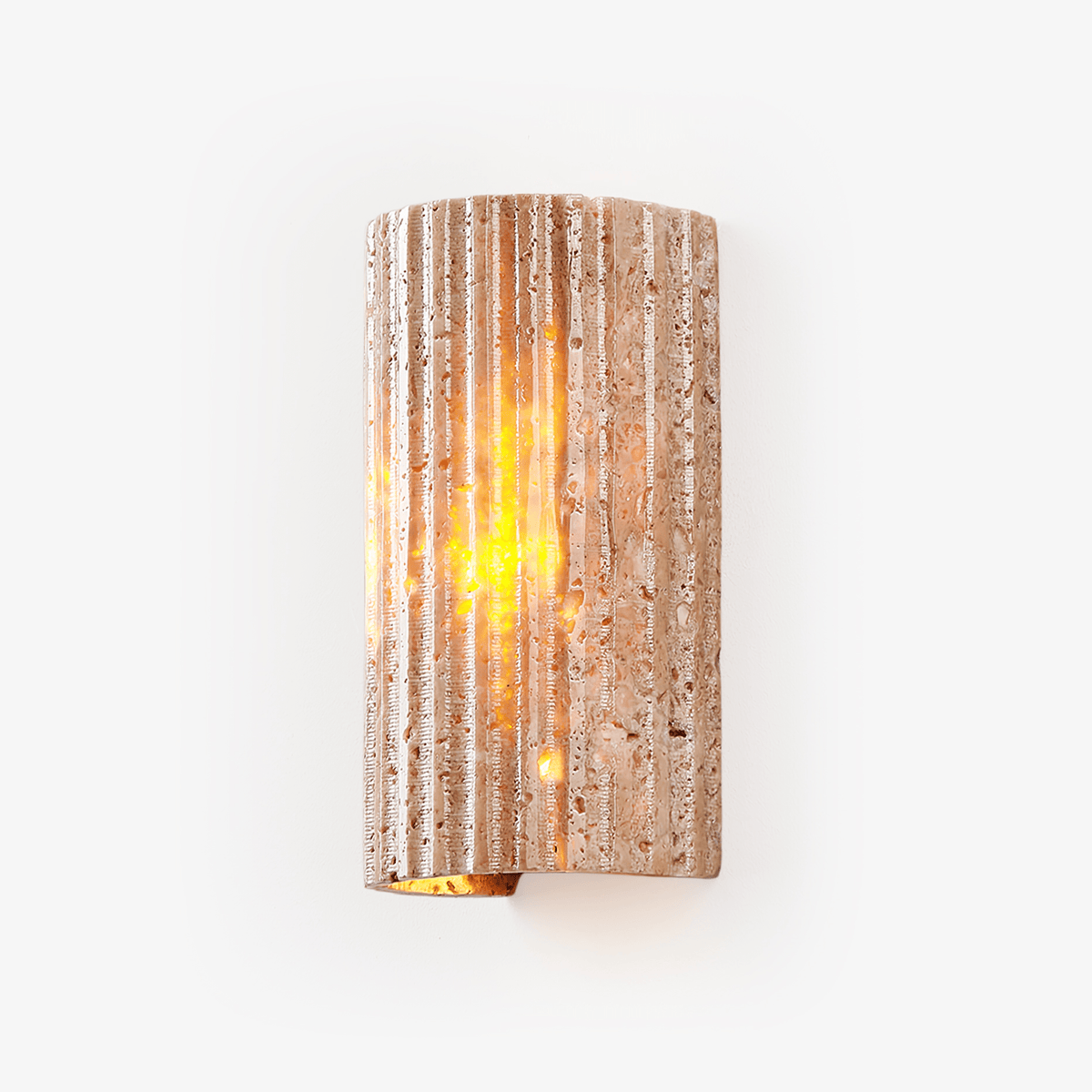 Sysilion Travertine-Wandleuchte