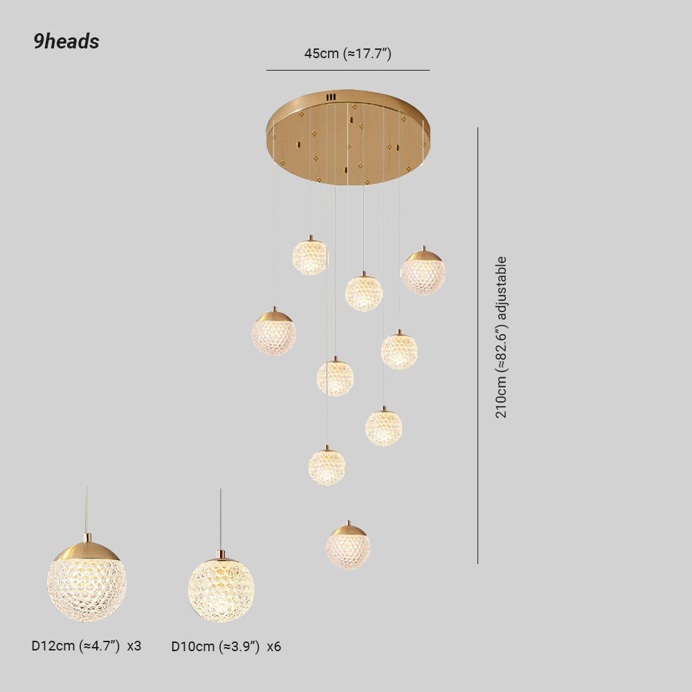 Arisha Design/Modern LED Pendelleuchte Schlafzimmer/Esszimmer Gold