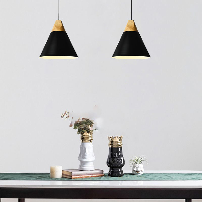 Valentina Modern LED Pendelleuchte Holz Metall Wohnzimmer Schlafzimmer