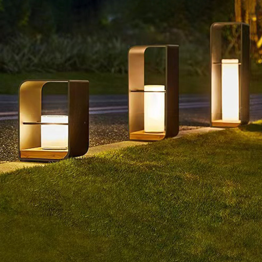 Ray Außenstehleuchte Minimalistisch Quadrat LED  Metall Garten Flur