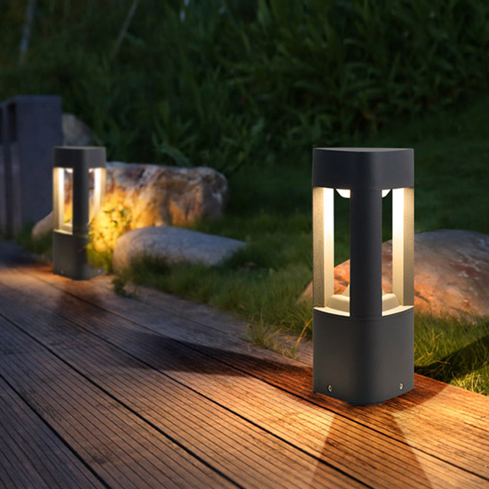 Ray minimalistische LED Außenleuchte Solar Schwarz Garten/Terrasse Metall Acryl