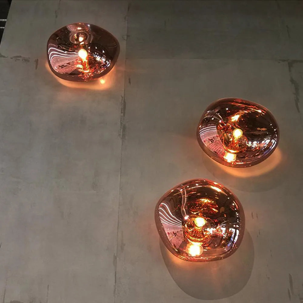 Valentina Moderne Kunstvolle Wandlampe aus Bernsteinfarbenem Luxusbeleuchtung
