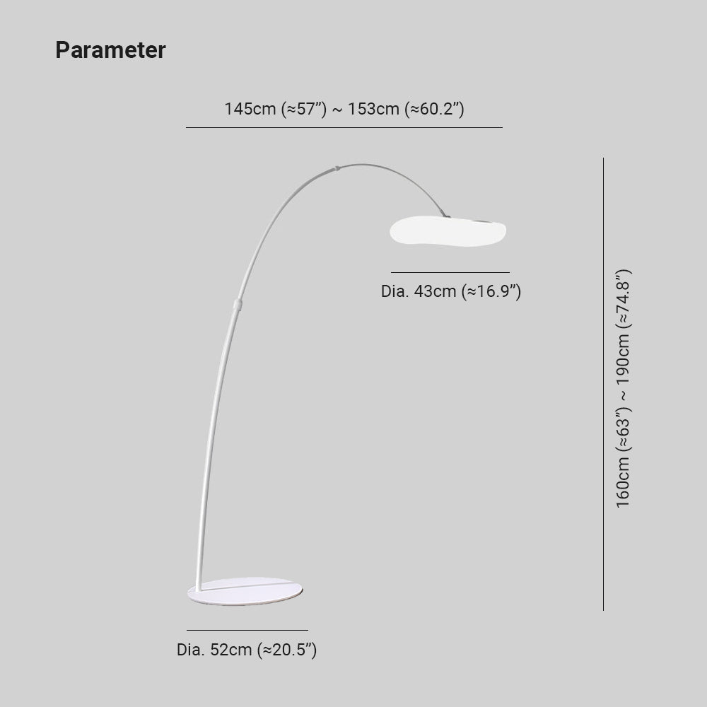 Aria  Stehlampe Modern LED  Weiß/Schwartz Wohn/Schlafzimmer  Dimmbar