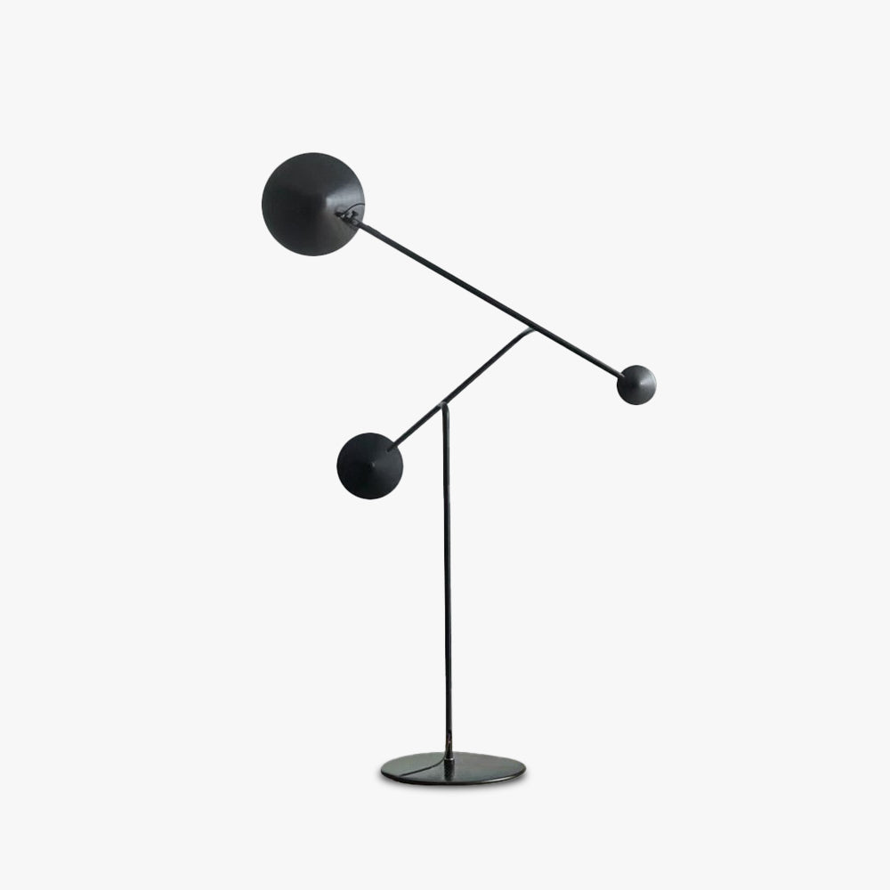 Avi Modern LED Stehlampe Schwarz Schlaf/Wohnzimmer Metall 2-Flammig