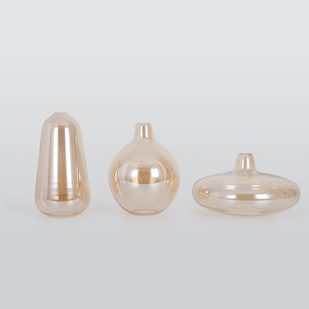 Aria Pendelleuchte Amber Schlaf/Wohnzimmer Metall/Glas