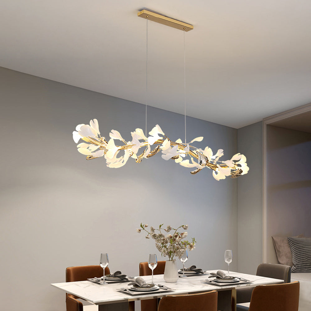 Olivia Modern LED Kronleuchter Blumen Wohn/Esszimmer Gold Metall