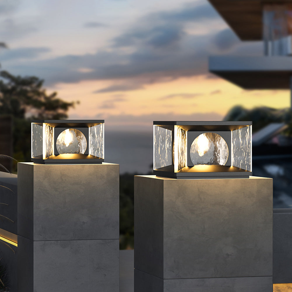 Ray Modern LED Außenleuchte Weiß Solar Garten/Balkon Metall/Glas