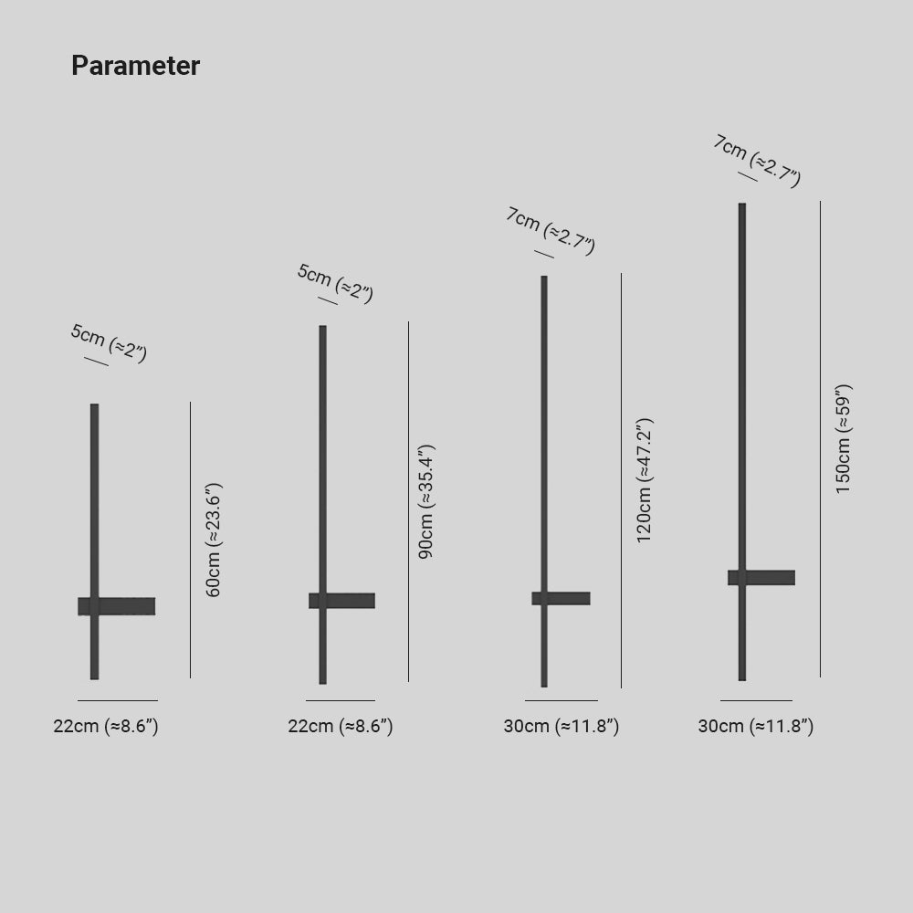 Ray Außenwandleuchte Minimalistisch  Duo-Linear   Schwarz  LED  Garten Balkon