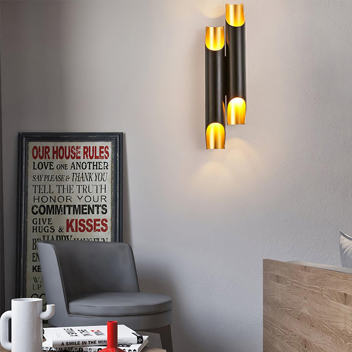 Norearia zeitgenössische minimalistische gerade Wandleuchte