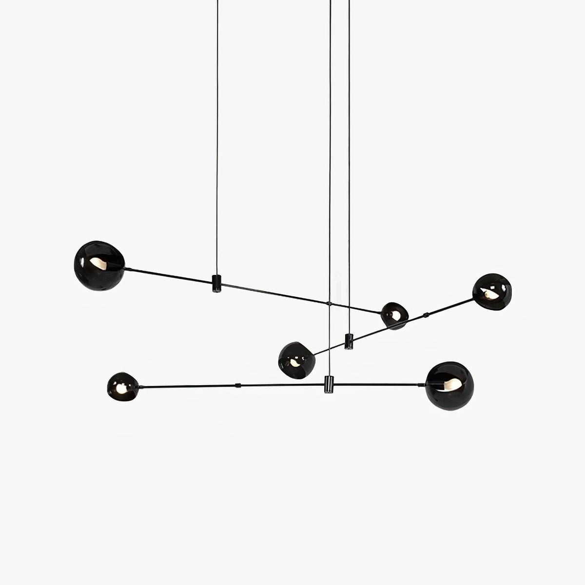Celanella Kronleuchter Schwarz Glas Acaba Elegant
