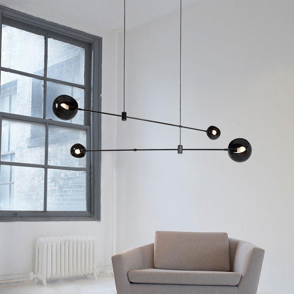 Celanella Kronleuchter Schwarz Glas Acaba Elegant