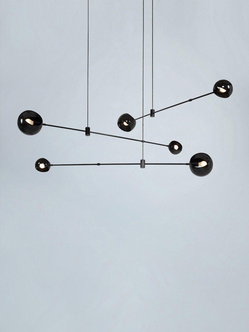 Celanella Kronleuchter Schwarz Glas Acaba Elegant