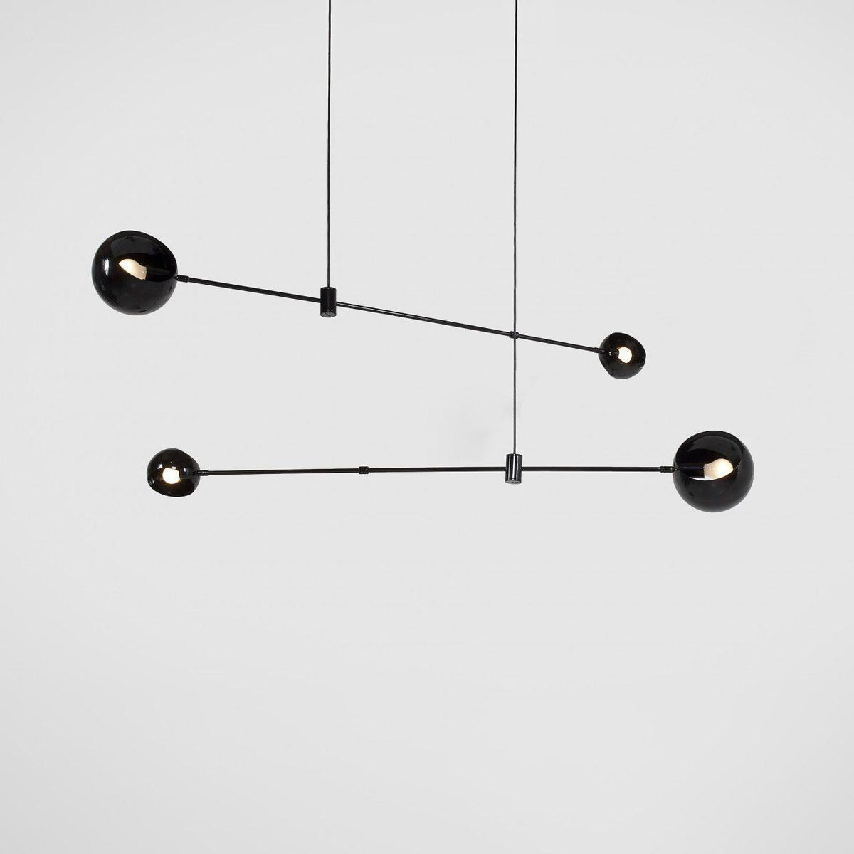 Celanella Kronleuchter Schwarz Glas Acaba Elegant