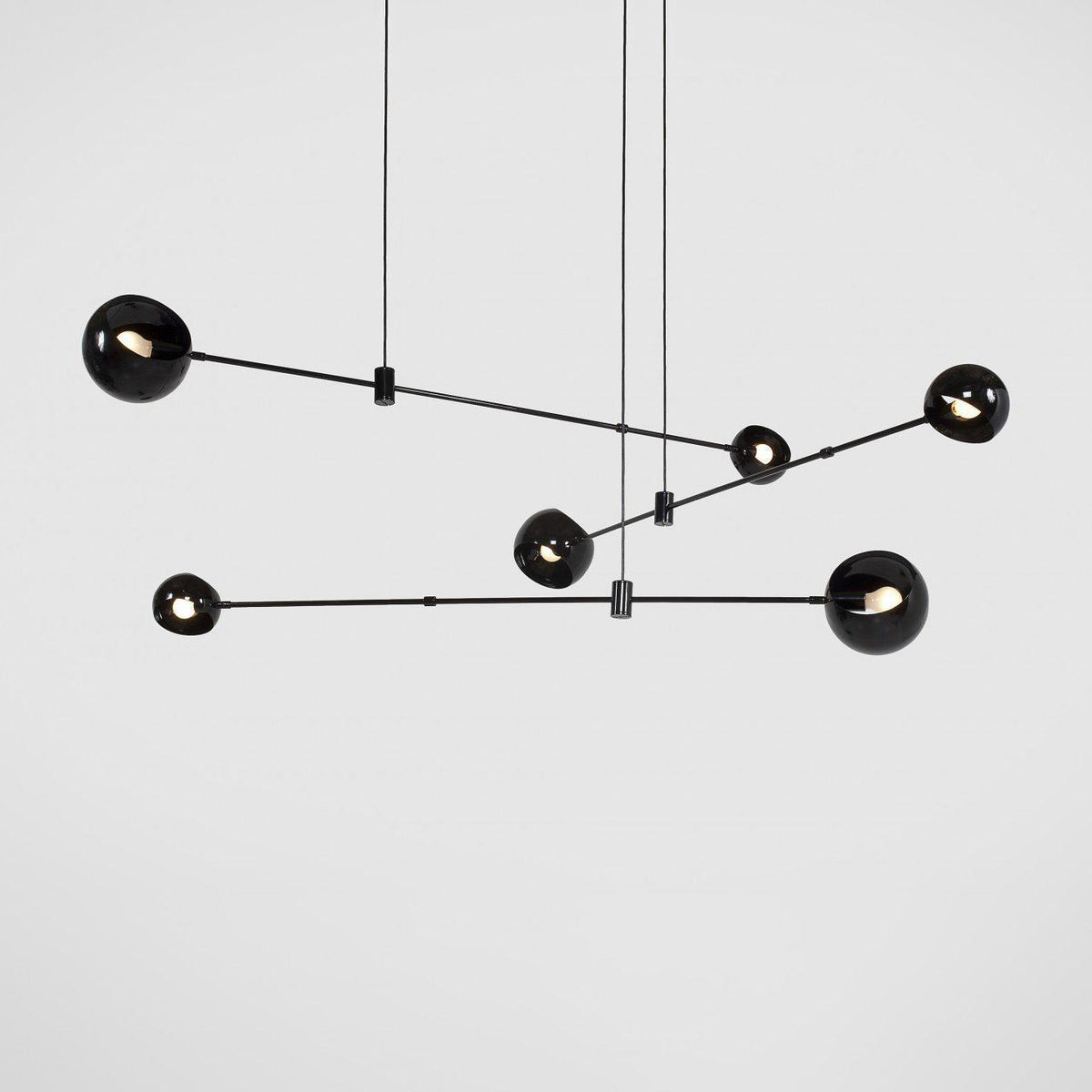 Celanella Kronleuchter Schwarz Glas Acaba Elegant