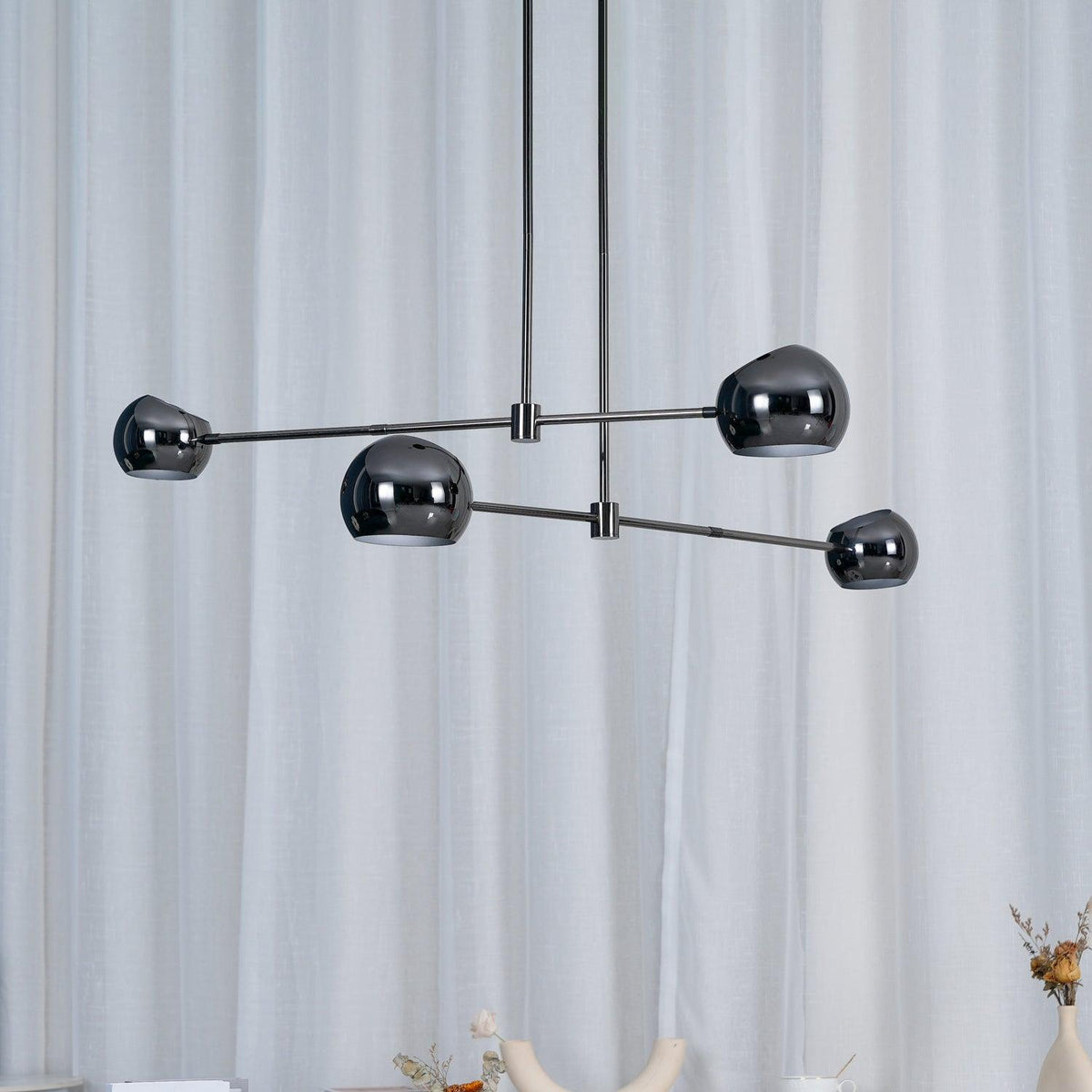 Celanella Kronleuchter Schwarz Glas Acaba Elegant
