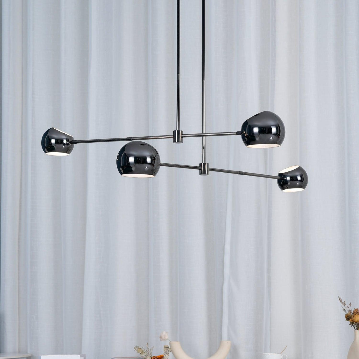 Celanella Kronleuchter Schwarz Glas Acaba Elegant