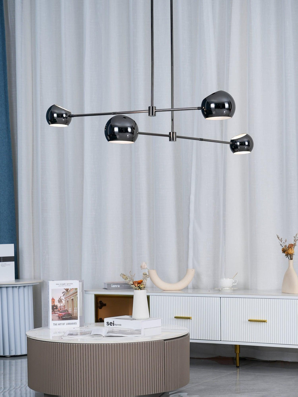 Celanella Kronleuchter Schwarz Glas Acaba Elegant