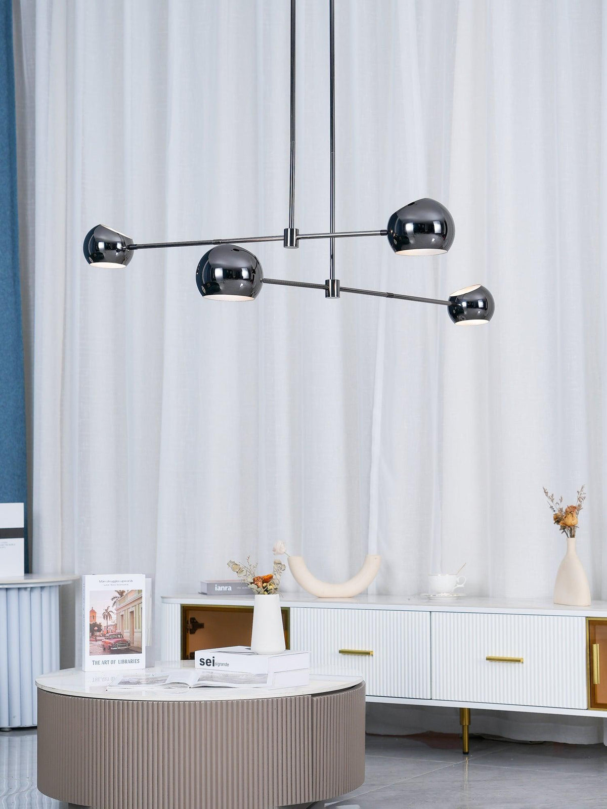 Celanella Kronleuchter Schwarz Glas Acaba Elegant