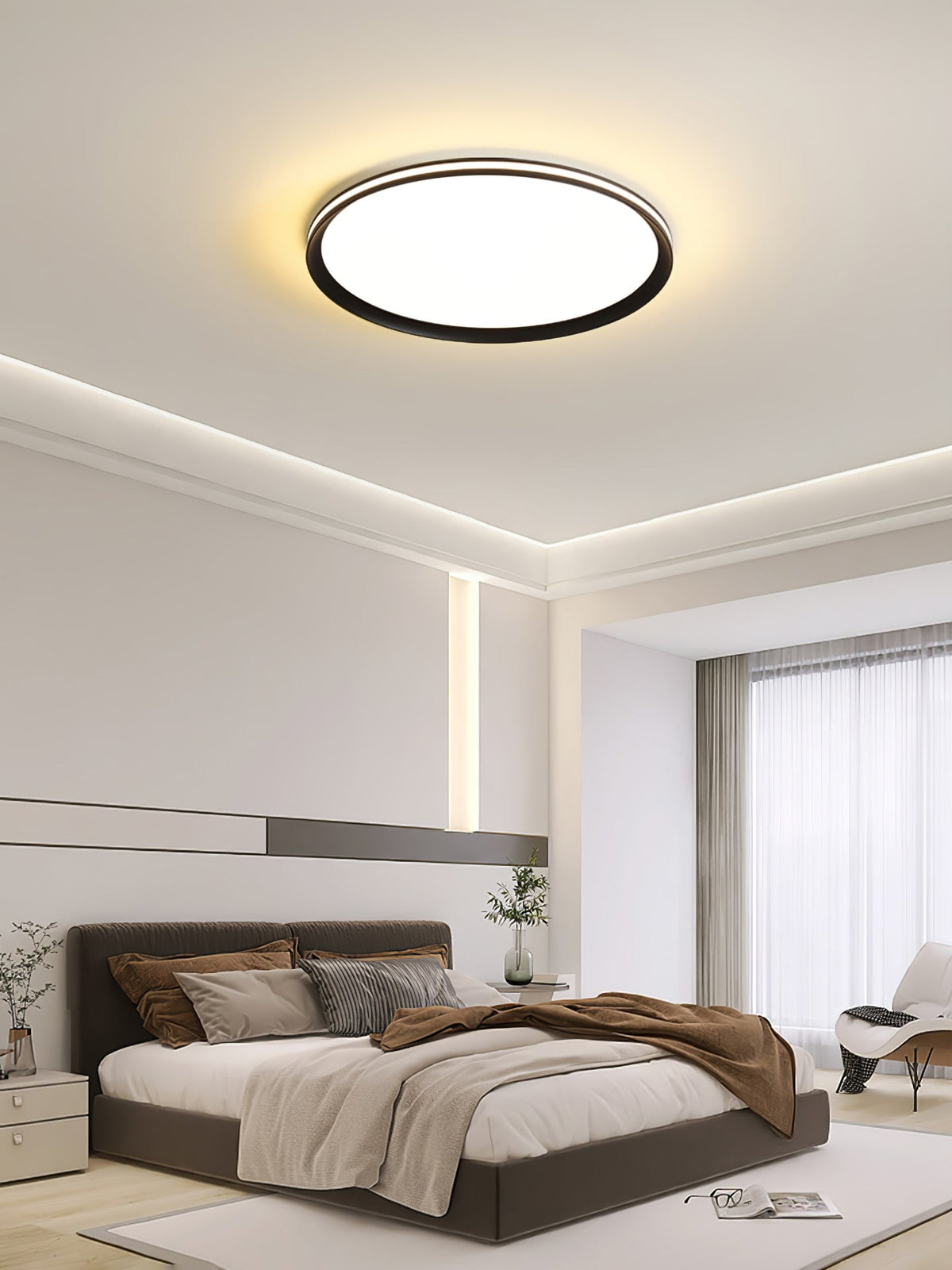 Avtheira zeitgenössische minimalistische runde LED-Deckenleuchte