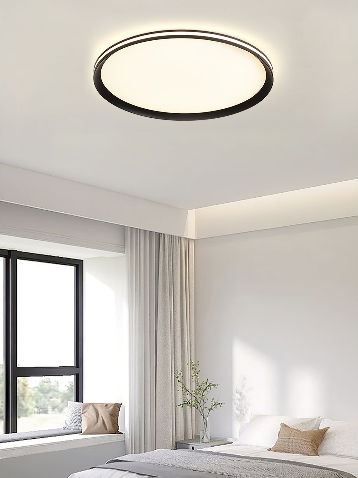 Avtheira zeitgenössische minimalistische runde LED-Deckenleuchte