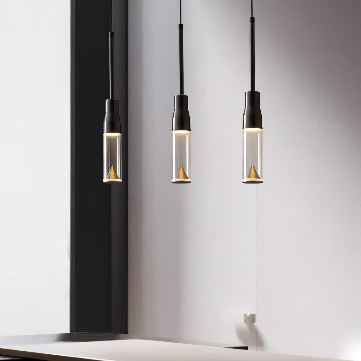 Lominex Pendelleuchte Acryl-Hutplatte Chrom moderne