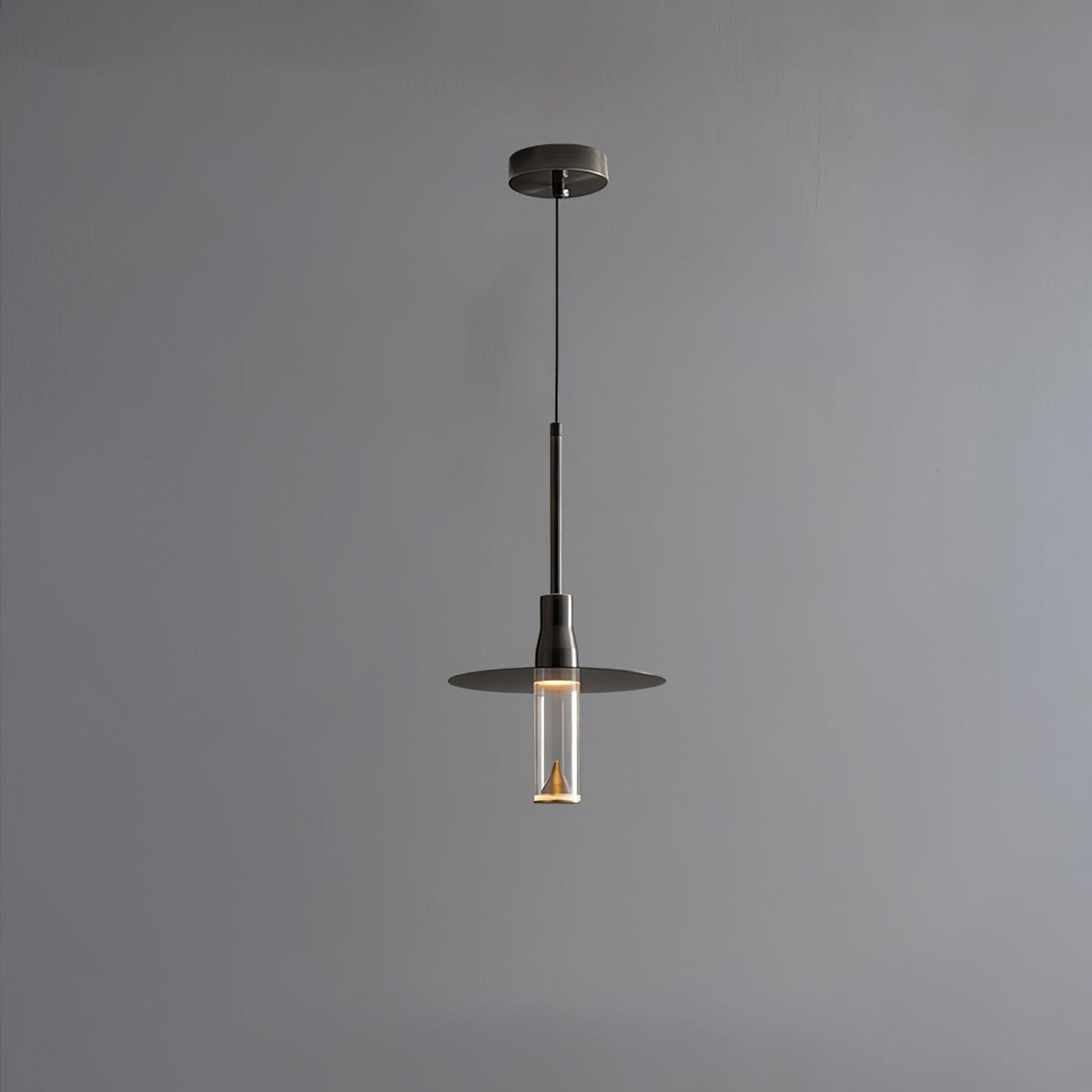 Lominex Pendelleuchte Acryl-Hutplatte Chrom moderne