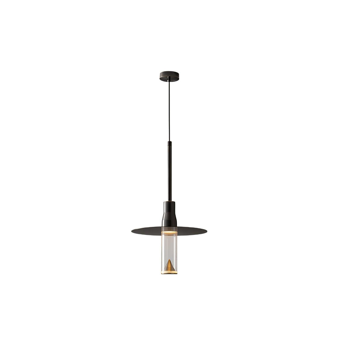 Lominex Pendelleuchte Acryl-Hutplatte Chrom moderne